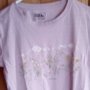 Xhilaration Pastel Pink Floral Tee